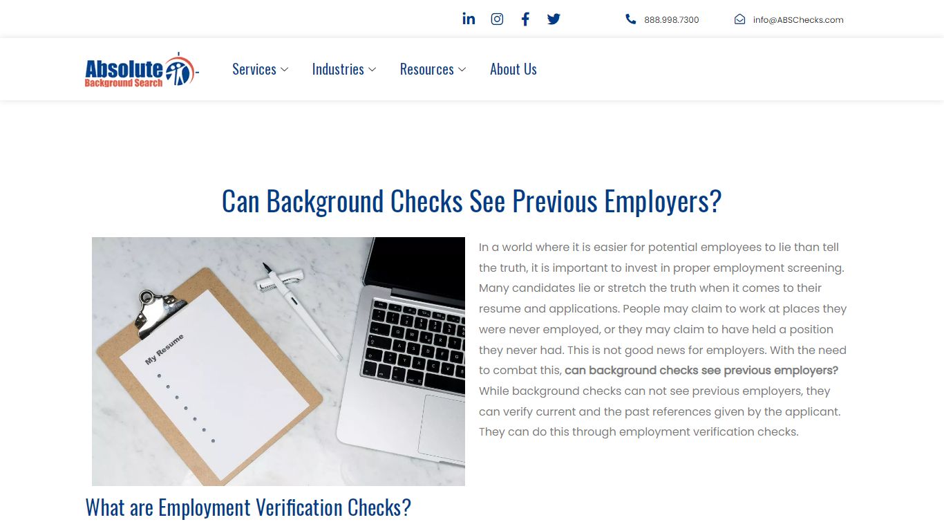 Can Background Checks See Previous Employers?